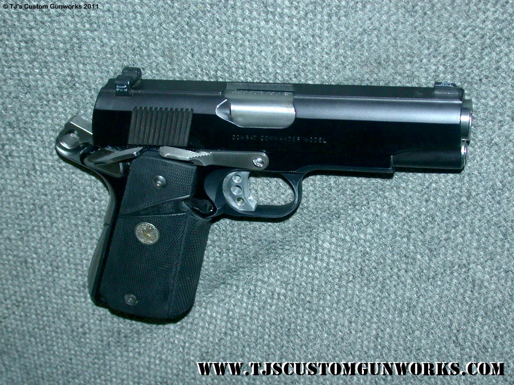 Custom 1911 Colt Combat Commander With Ambidextrous Slide Catches ...