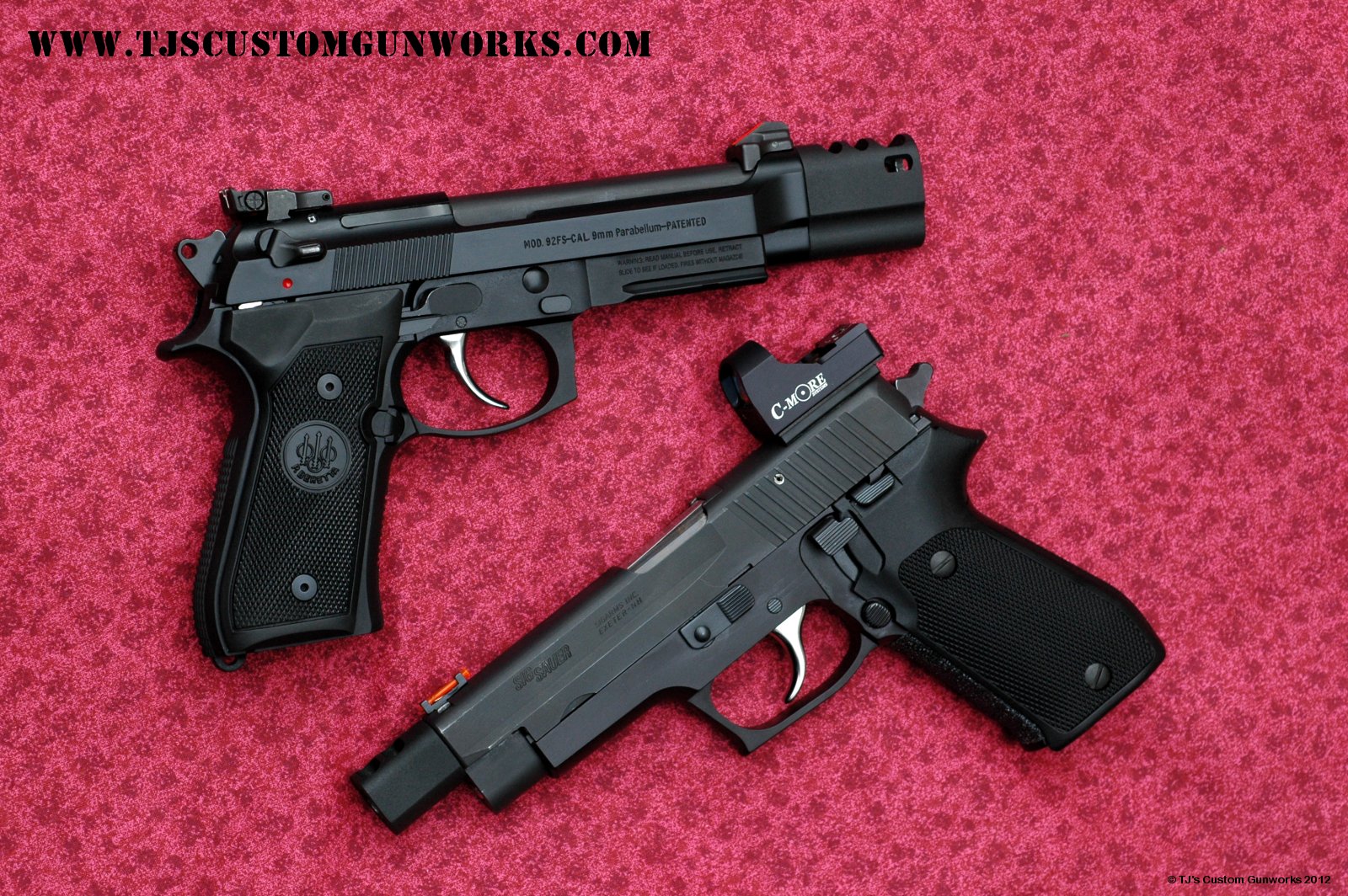 Custom Compensated Beretta M9/92FS & Sig Sauer P220. 