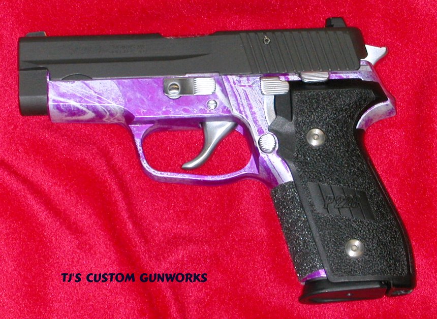 Custom Sig Sauer P228 With Lavander & Silver Frame