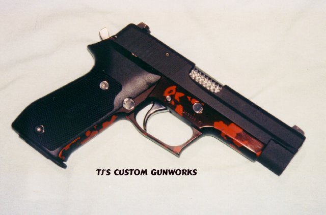 Sig Sauer P220 With Red & Black Frame