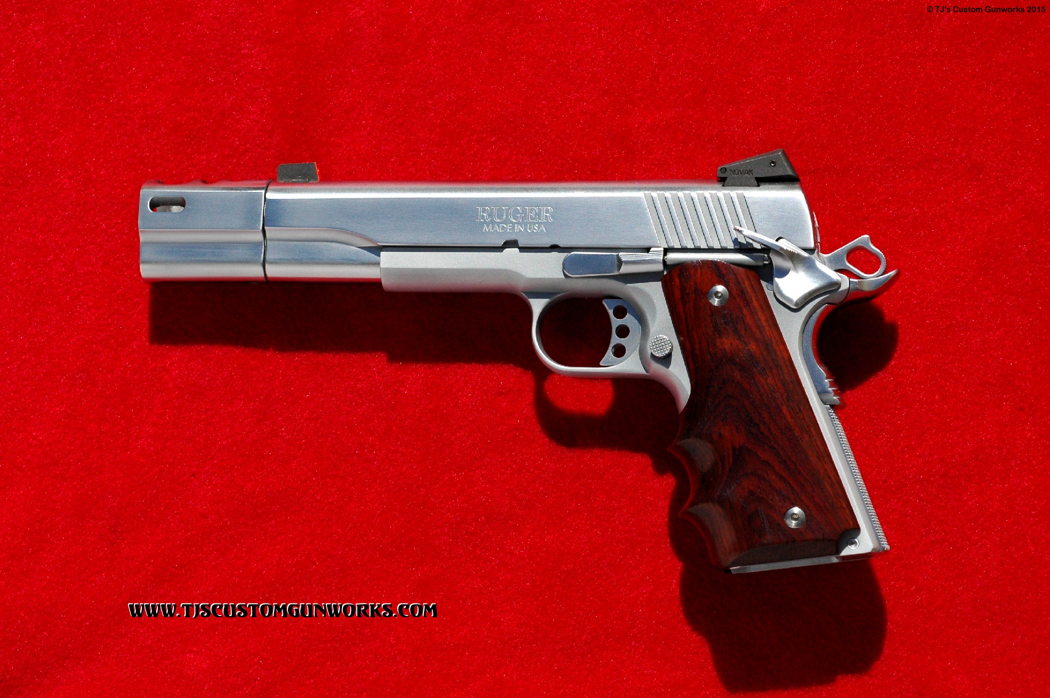 Custom Compensated Stainless Ruger 1911.